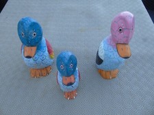 Lot de 3 anciens canards assis