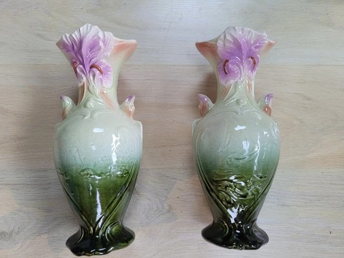 Paire grands vases faience - paire,