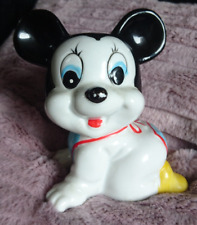 FIGURINE COLLECTOR  MICKEY  TIRELIRE (ceramique) - 13cm haut 10 cm L -8 P-RARE-