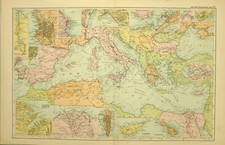 Carte Antique De 1909 Mer