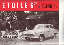 Prospectus  SIMCA   Etoile  6 CV           1960                   Catalogue  