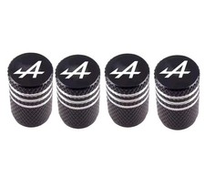 Lot 4 Bouchon De Valve Noir Logo A Alpine Renault