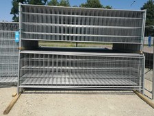 15 x clôture de construction mi-haute | 3,43 x 1,15 m | clôture mobile 53 lfm