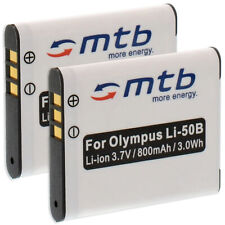 2x Batterie Li-50b pour Olympus mju µ TOUGH-6020, TOUGH-8000, Tough-8010