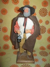 Ancien SANTON PROVENCAL CAVASSE ? LE BERGER 28cm TERRE CUITE Crèche Provence