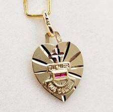 Pendentif médaille d'amour or