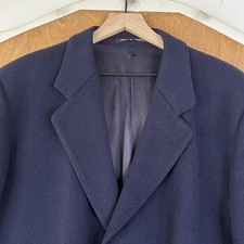 Crombie Overcoat Mens 42R Navy