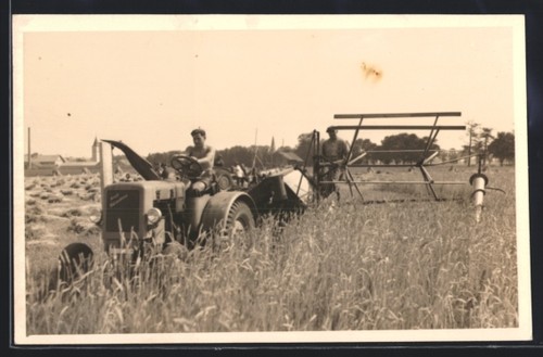 Carte postale photo tracteur