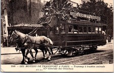 75 PARIS - Un tramway a traction animale -