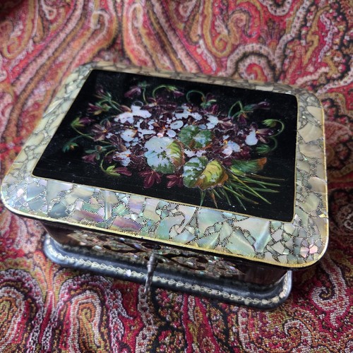 Coffret papier mache xixè - coffret,