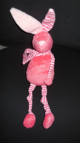 Doudou peluche lapin rose - doudou,