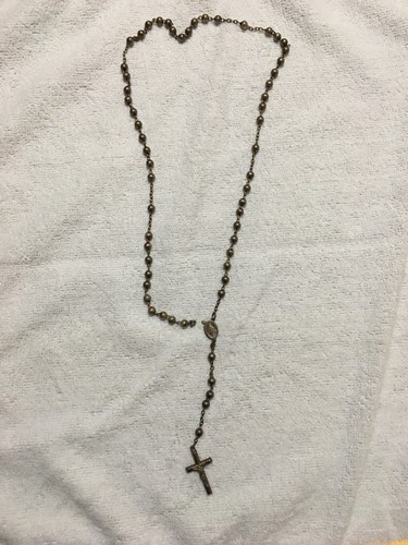 Rosary unique metal - metal, crucifix