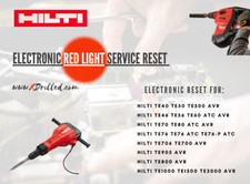 Réinitialisation électronique HILTI du service de feu rouge. Pour l'Europe.