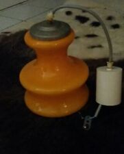 Ancien lustre suspension ORANGE design année 60 / 70 vintage brocante antiquité