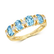 Bague semi pavée jaune 9 - bague,