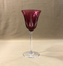 roemer / verre à vin du Rhin en cristal SAINT LOUIS doublé ROUGE modèle CERDAGNE