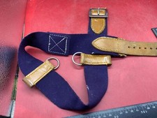 WW2 Armée Britannique Hussars Bleu Toile Et Cuir Ceinture Avec Fixations