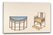 Toile/Cadres Anonyme, chinois, 19ème siècle - Conception pour les meubles d'exp