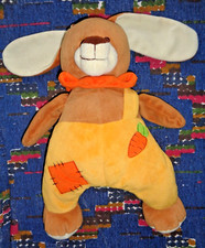 SR2/ DOUDOU PELUCHE LAPIN SOFT FRIENDS MARRON JAUNE ORANGE CAROTTE 35CM TTBE