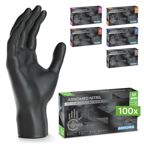 Arnomed 100 gants nitrile noir - 100,