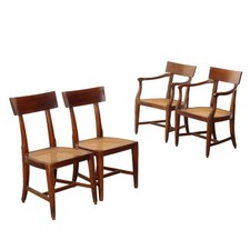 Chaises et Fauteuils Directoire Anciens Noyer Italie du XVIIIe Siècle Originaux