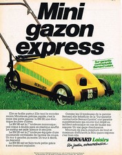 PUBLICITE ADVERTISING 054  1980  BERNARD  LOISIRS   tondeuse BM 80