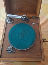 Phonographe Vintage marque la voix de son maitre sans pavillon porte en dessous