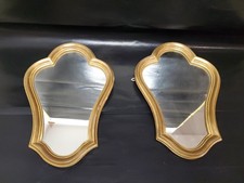 paire de Miroir ancien bois et plâtre dorée ancien