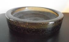 Cendrier vide-poche en verre bullé fumé artisanal à la façon verreries de Biot