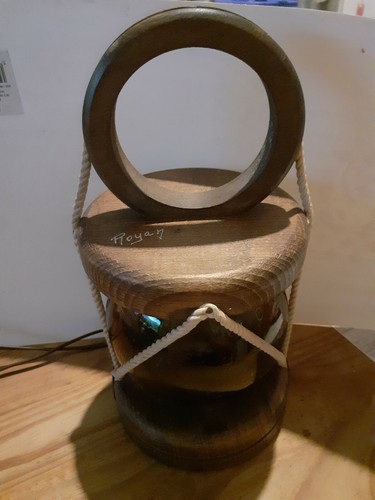 Lampe marine bois boule - marine, et