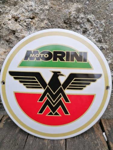 Plaque émaillée moto morini - plaque,