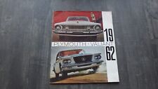 BROCHURE CATALOGUE PLYMOUTH VALIANT - 1962