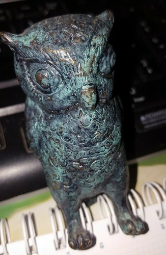 Hibou chouette bronze - en,