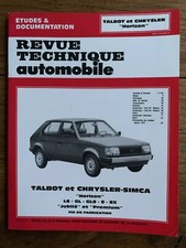 Revue Technique TALBOT et CHRYSLER SIMCA Horizon Jubile Premium LS GL GLS S SX