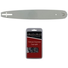 Guide 40 cm (16 pouces) + chaîne 60 maillons - Compatible tronçonneuses HUSQVARN