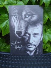 Plaque métal johnny hallyday - métal,