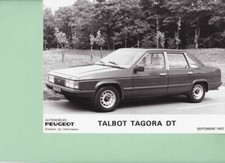  photo de presse / press photo original Talbot Tagora DT 09/1982