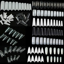 Faux Ongles Carrés Longs Ballerine/Cercueil/Amande/Ovale/Couverture Complète /