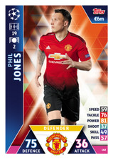 TOPPS Match Attax 2018/19 UEFA Champions League #168 Phil JONES Manchester Unite