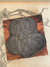 Grand Tampon Ancien Monogramme - EGJ - Sceau - Broderie