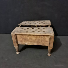 Chaufferette ancienne en bois et métal - XIXe ou avant