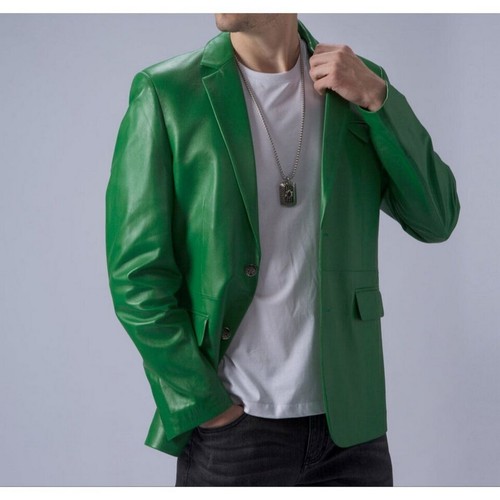 Blazer cuir vert pour - blazer,