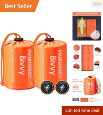 Pack de 2 Couvertures de Survie Esky - Mylar Résistant & Sac de Rangement Inclus