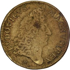 [#1526009] France, Token, Louis XIV, Jeton de Nuremberg, Brass, F