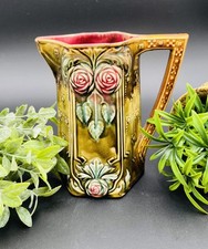 Pichet en barbotine à motifs floraux faïence Onnaing 776 - 661007