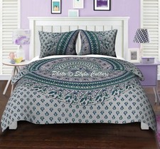 Ensemble housse de couette reine housse de couette mandala perroquet doona