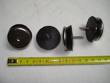 Patins glisseurs amortisseurs nickelés (lot de 8) Ø 36 mm à visser (réf P 1) 