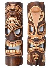 2 Tiki Masques 50cm en Bois