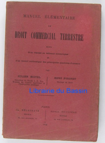 Manuel élémentaire droit - manuel, de
