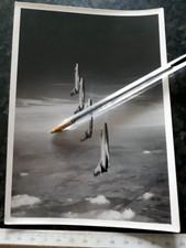 patrouille de 4 " Mystere IV A " _  photo argentique du service d'information